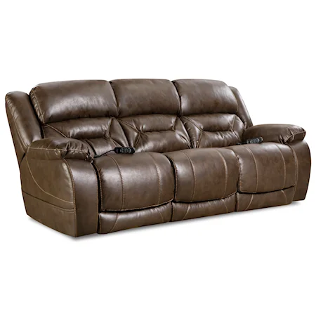 Casual Power Reclining Sofa with Power Headrests